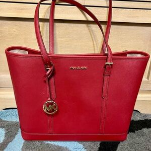 Michael Kors Red Tote Bag